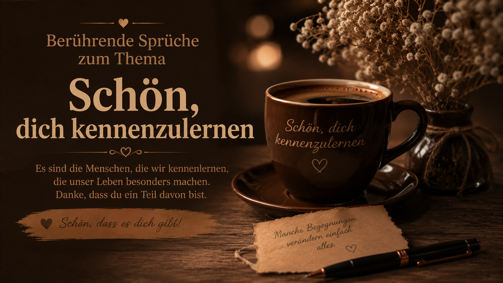 Berührende Sprüche zum Thema Schön, dich kennenzulernen