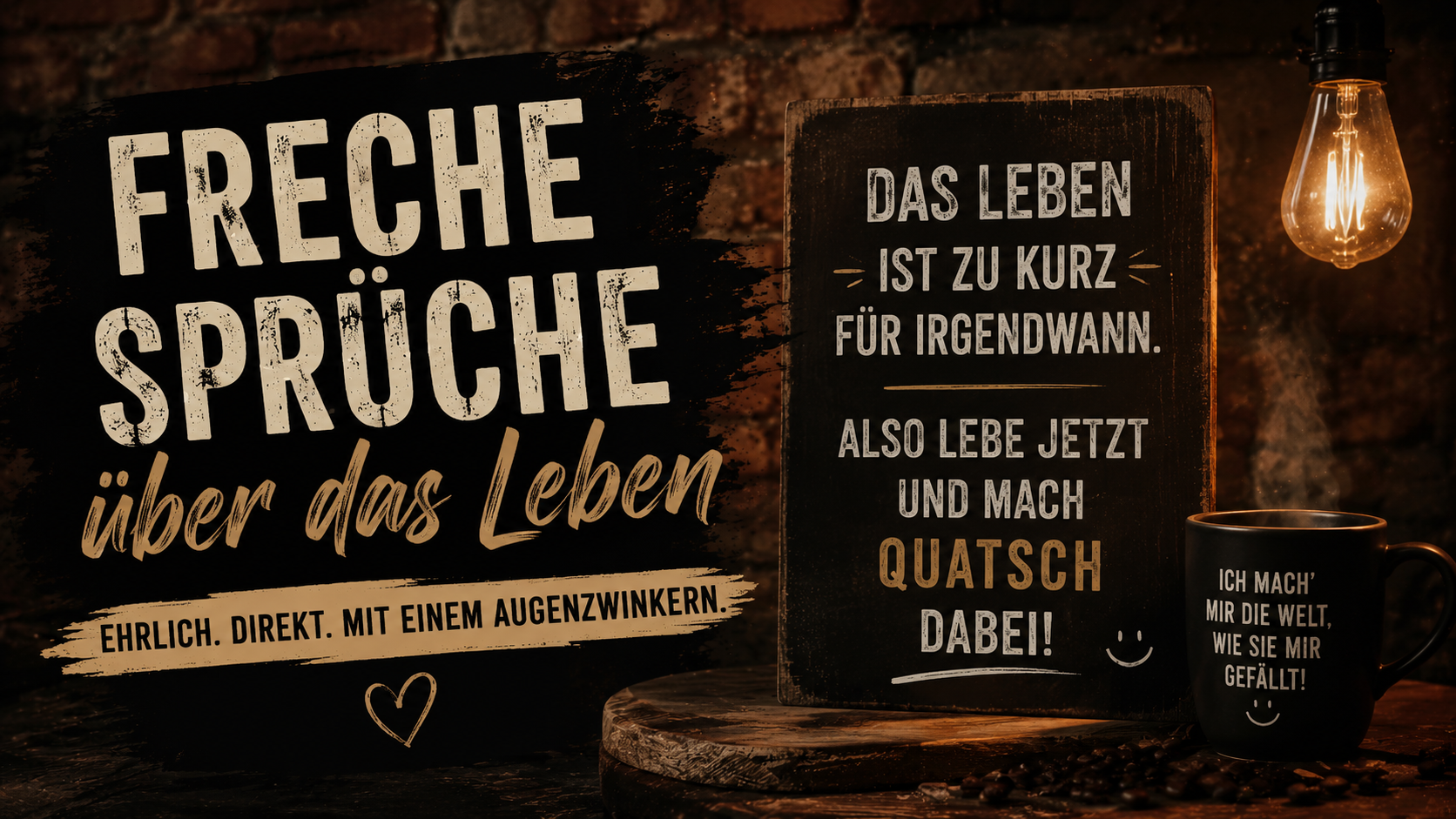 Freche Sprüche über das Leben