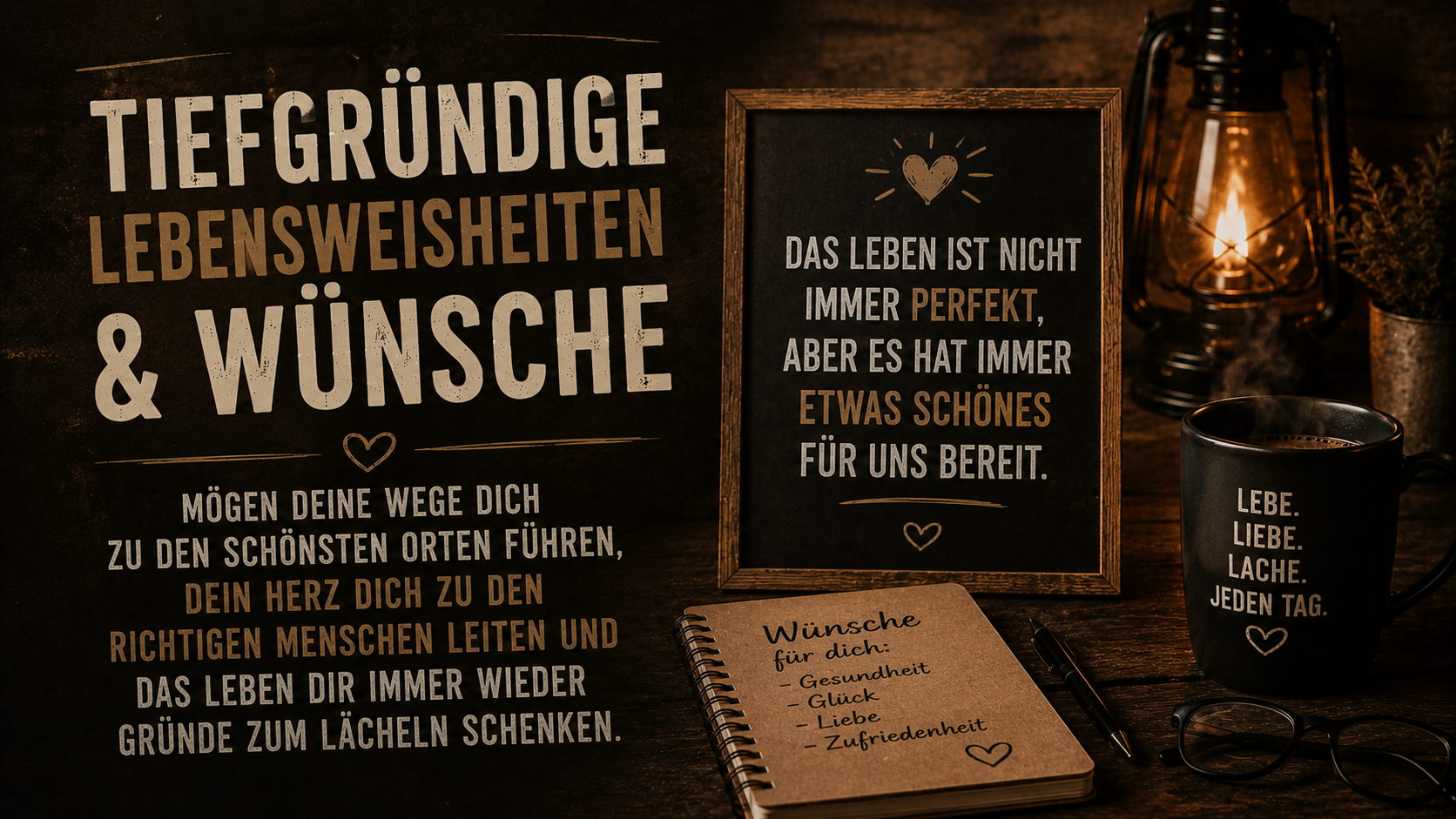 Tiefgründige Lebensweisheiten & Wünsche