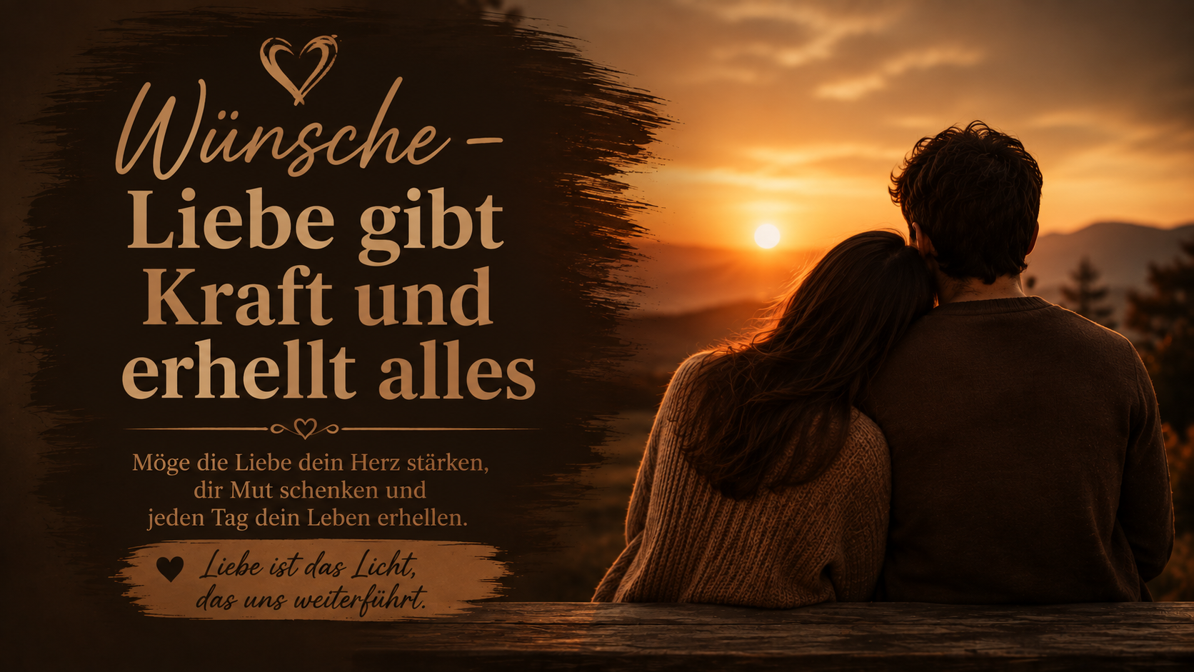 Wünsche – Liebe gibt Kraft und erhellt alles