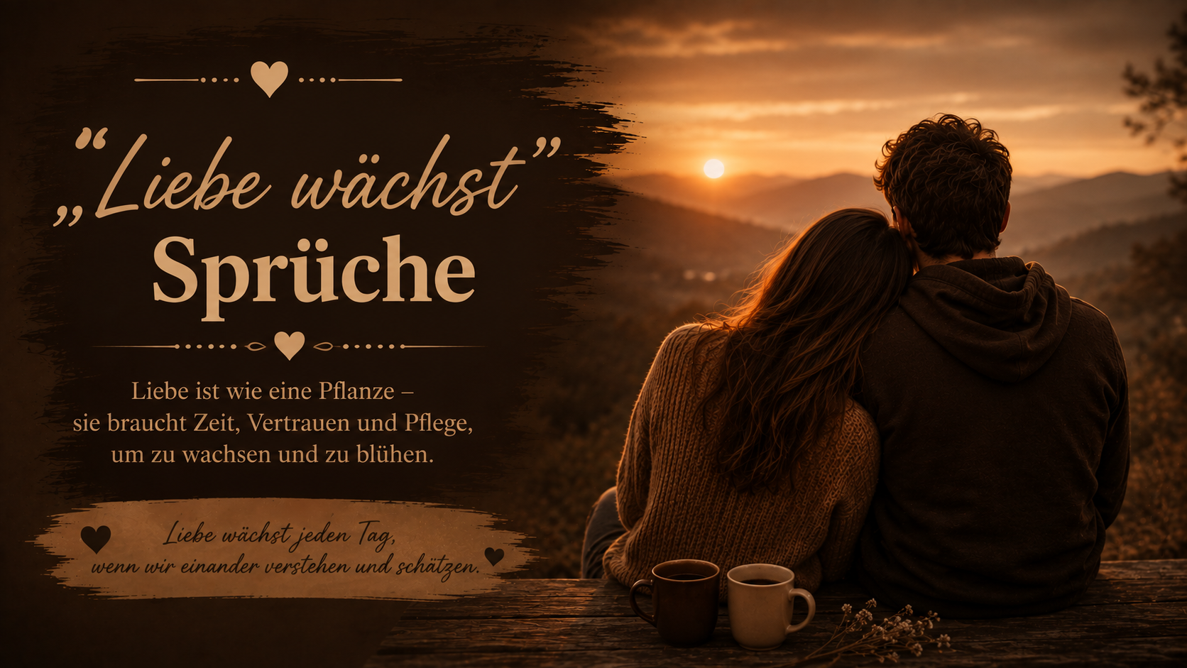 „Liebe wächst Sprüche