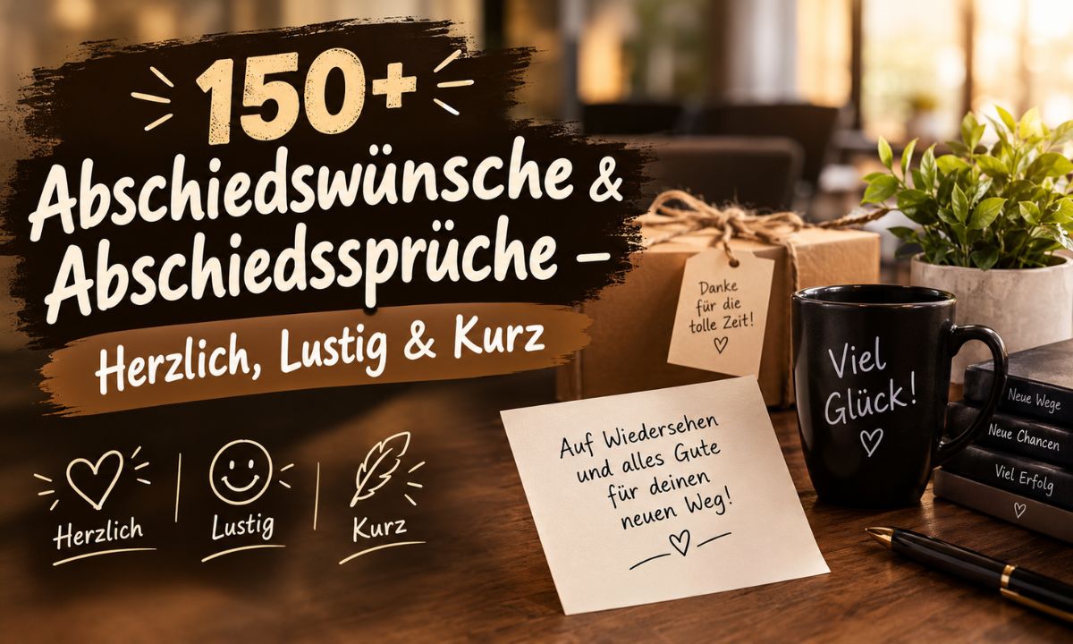 150+ Abschiedswünsche & Abschiedssprüche – Herzlich, Lustig & Kurz