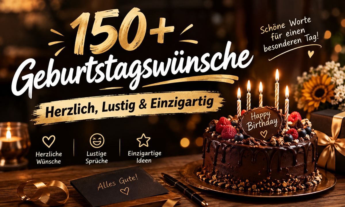 150+ Geburtstagswünsche – Herzlich, Lustig & Einzigartig