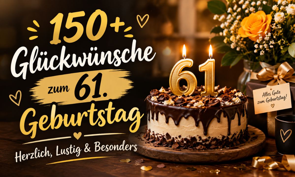 150+ Glückwünsche zum 61. Geburtstag – Herzlich, Lustig & Besonders