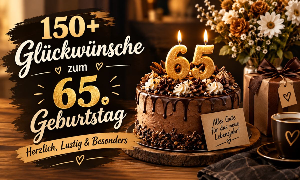 150+ Glückwünsche zum 65. Geburtstag – Herzlich, Lustig & Besonders