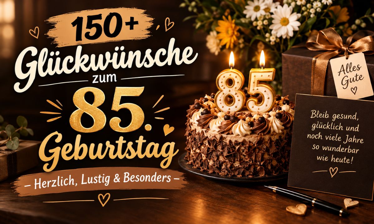 150+ Glückwünsche zum 85. Geburtstag – Herzlich, Lustig & Besonders