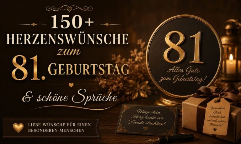 150+ Herzenswünsche zum 81. Geburtstag & schöne Sprüche