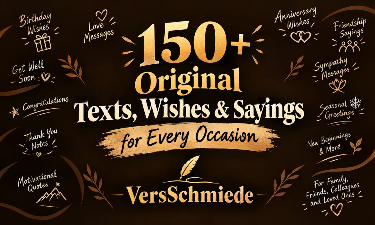 150+ Original Texts, Wishes & Sayings for Every Occasion – VersSchmiede