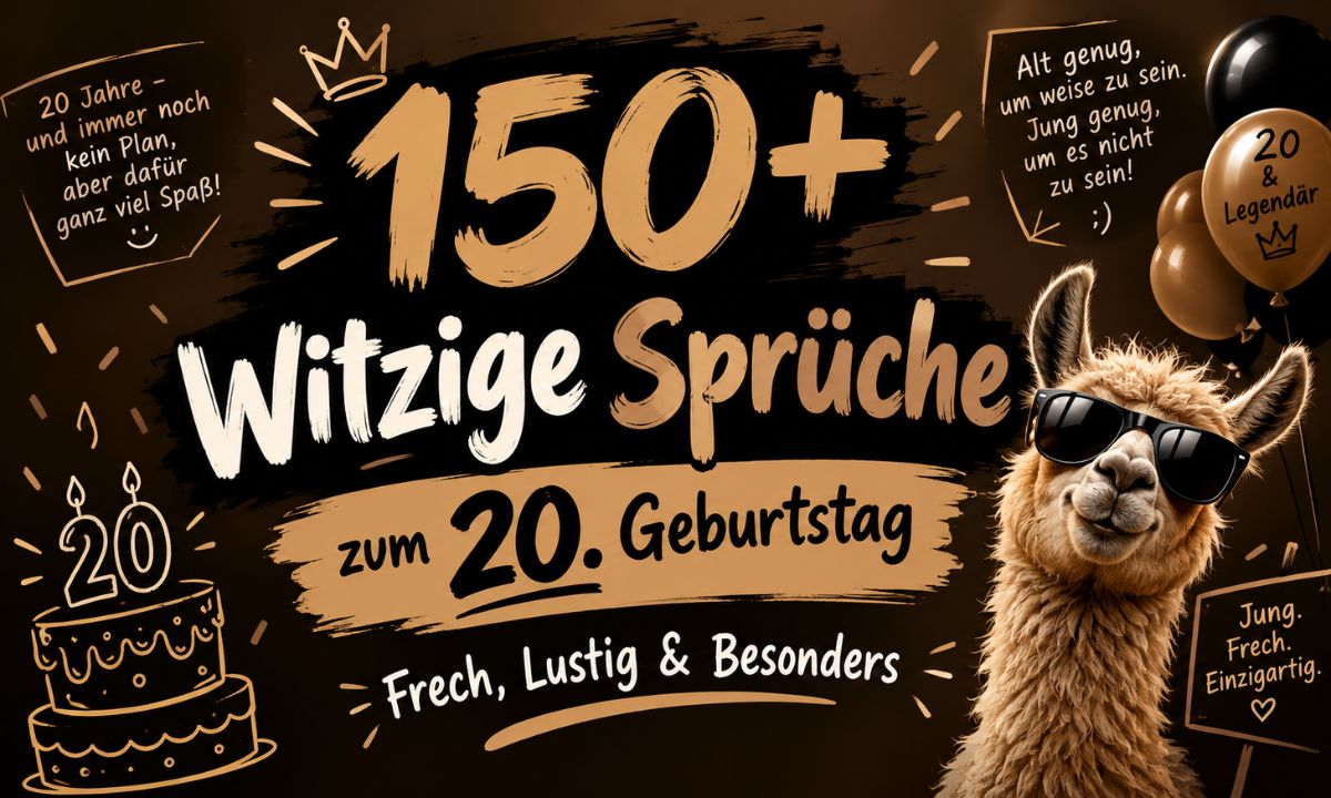 150+ Witzige Sprüche zum 20. Geburtstag – Frech, Lustig & Besonders