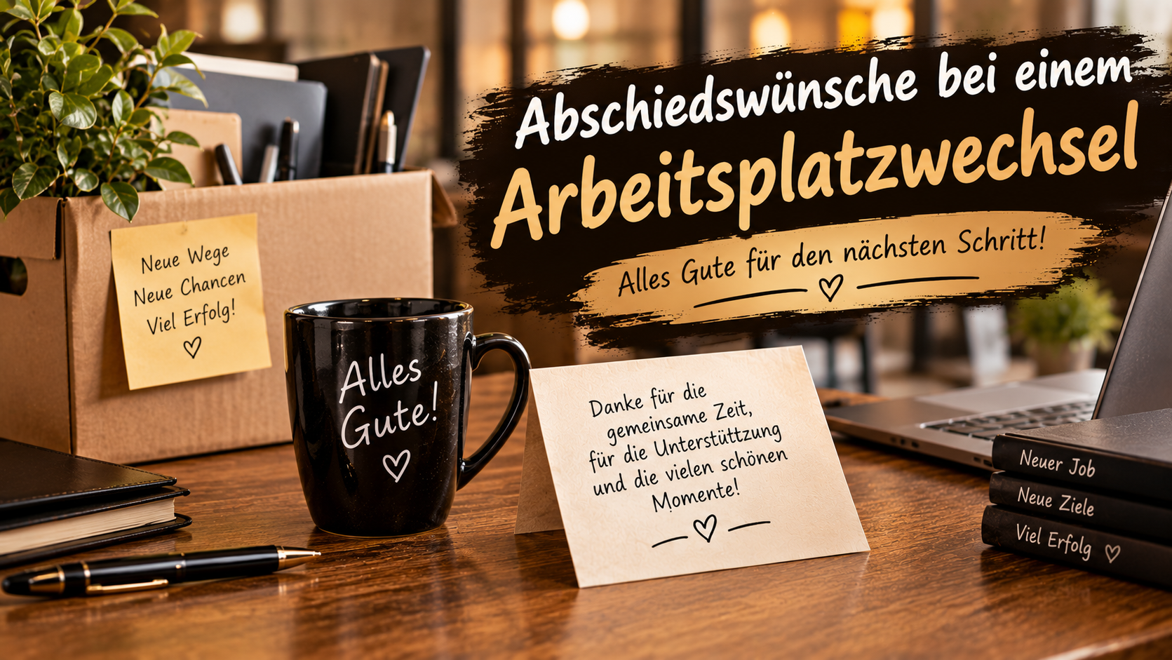 Abschiedswünsche bei einem Arbeitsplatzwechsel