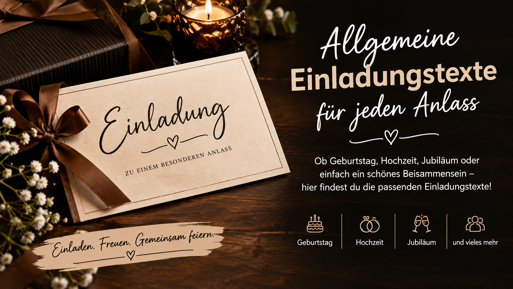 Allgemeine Einladungstexte für jeden Anlass