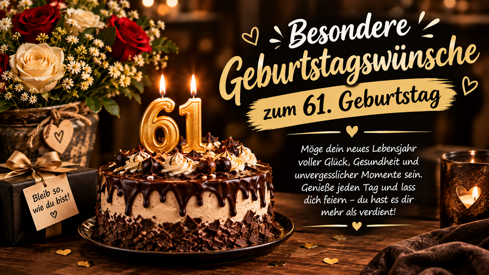 Besondere Geburtstagswünsche zum 61. Geburtstag