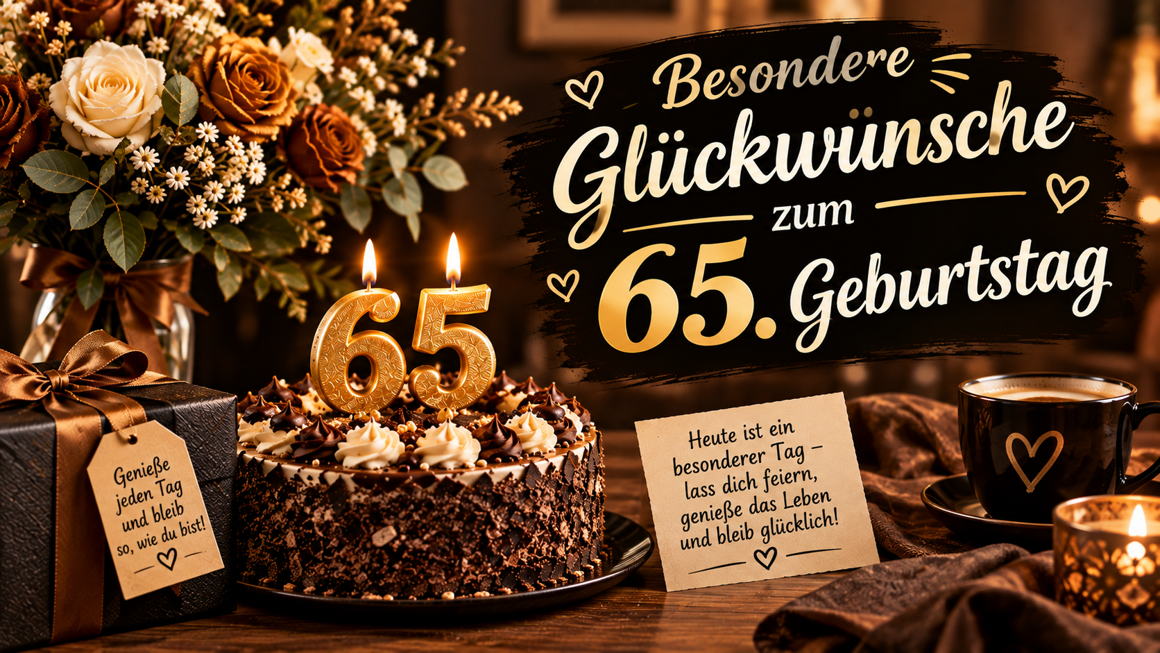 Besondere Glückwünsche zum 65. Geburtstag