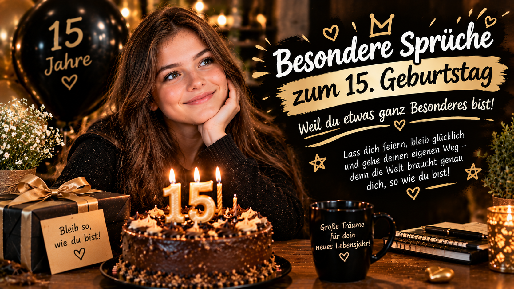 Besondere Sprüche zum 15. Geburtstag