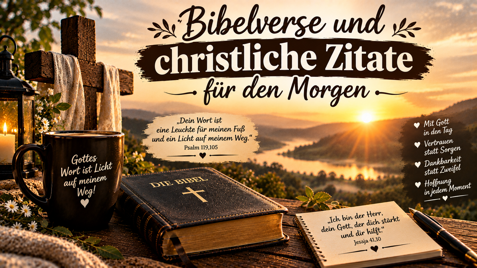 Bibelverse und christliche Zitate für den Morgen