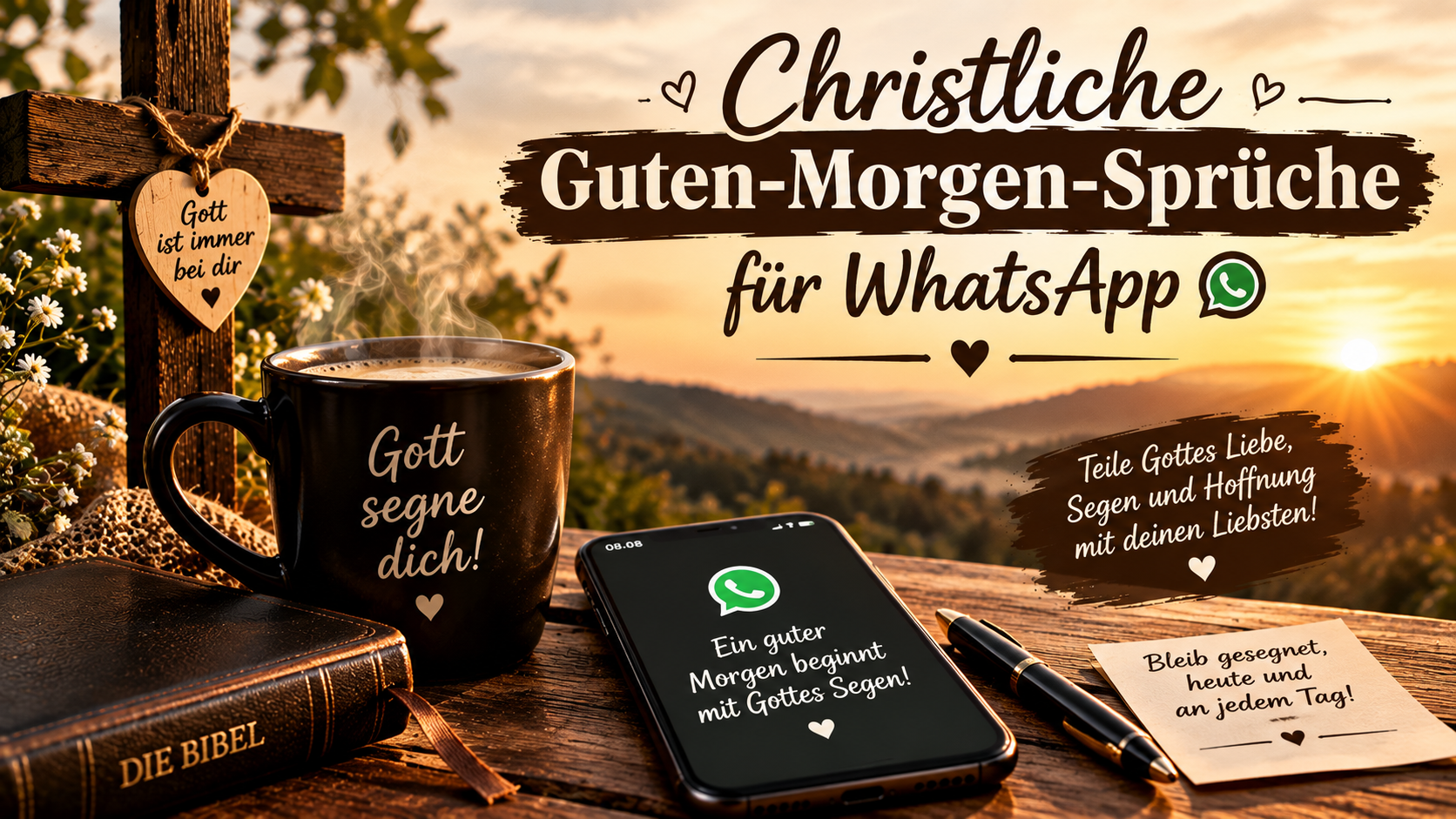 Christliche Guten-Morgen-Sprüche für WhatsApp