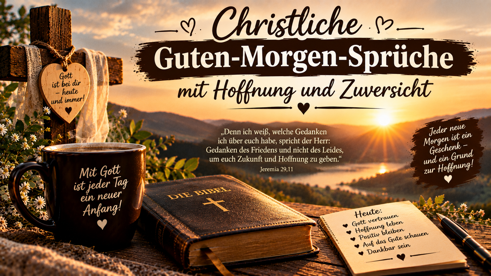 Christliche Guten-Morgen-Sprüche mit Hoffnung und Zuversicht