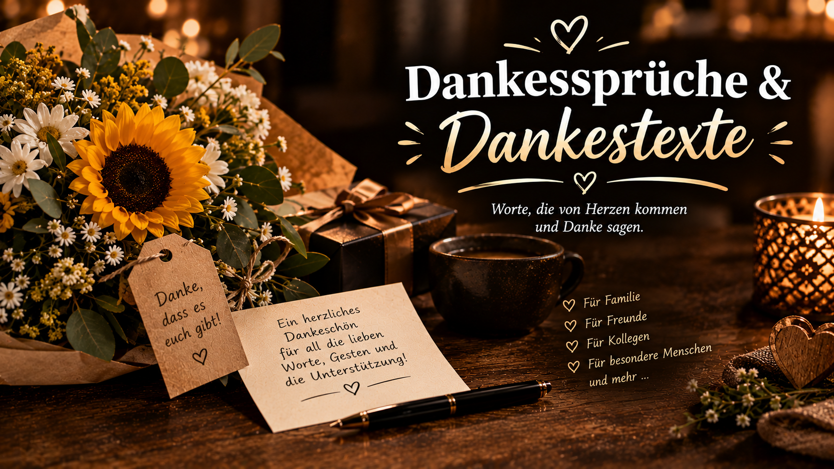 Dankessprüche & Dankestexte