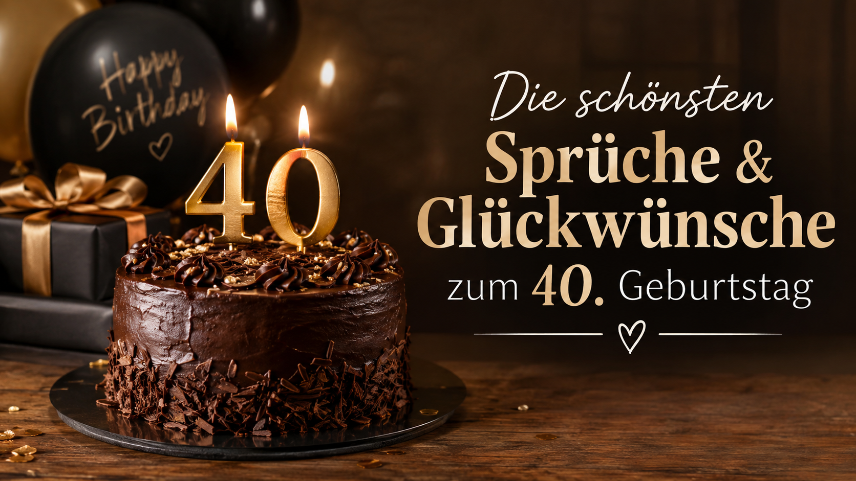 Die schönsten Sprüche & Glückwünsche zum 40. Geburtstag