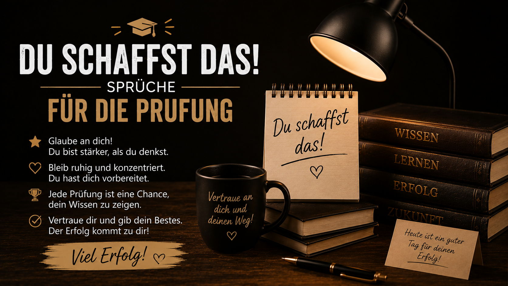 Du schaffst das! – Sprüche für die Prüfung