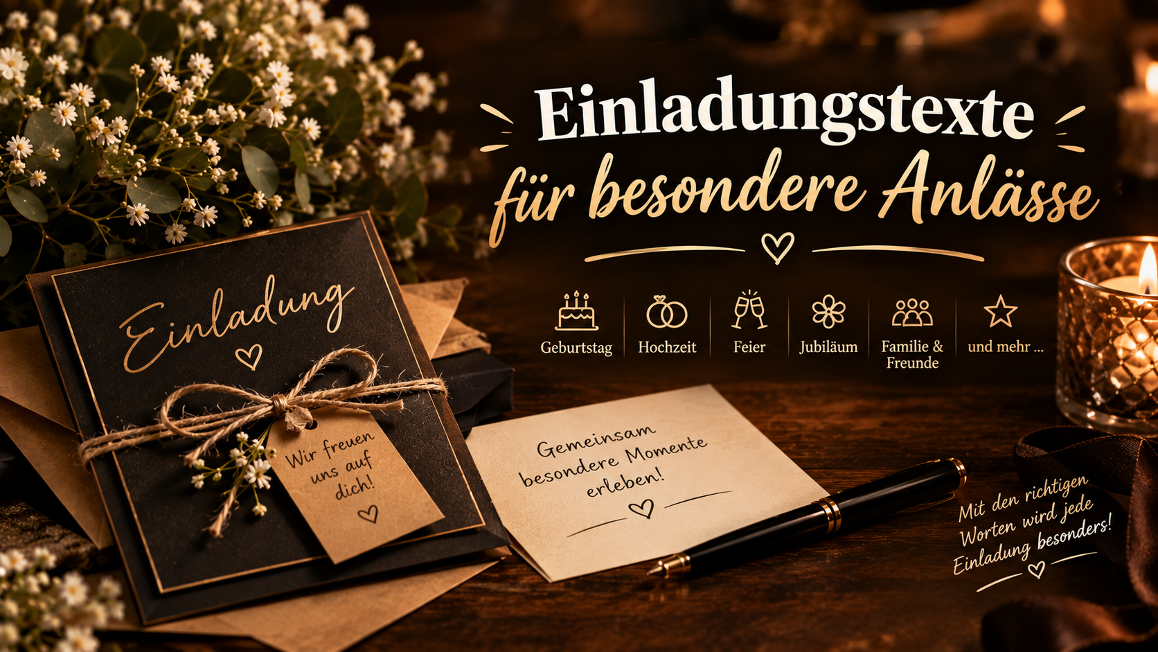 Einladungstexte für besondere Anlässe