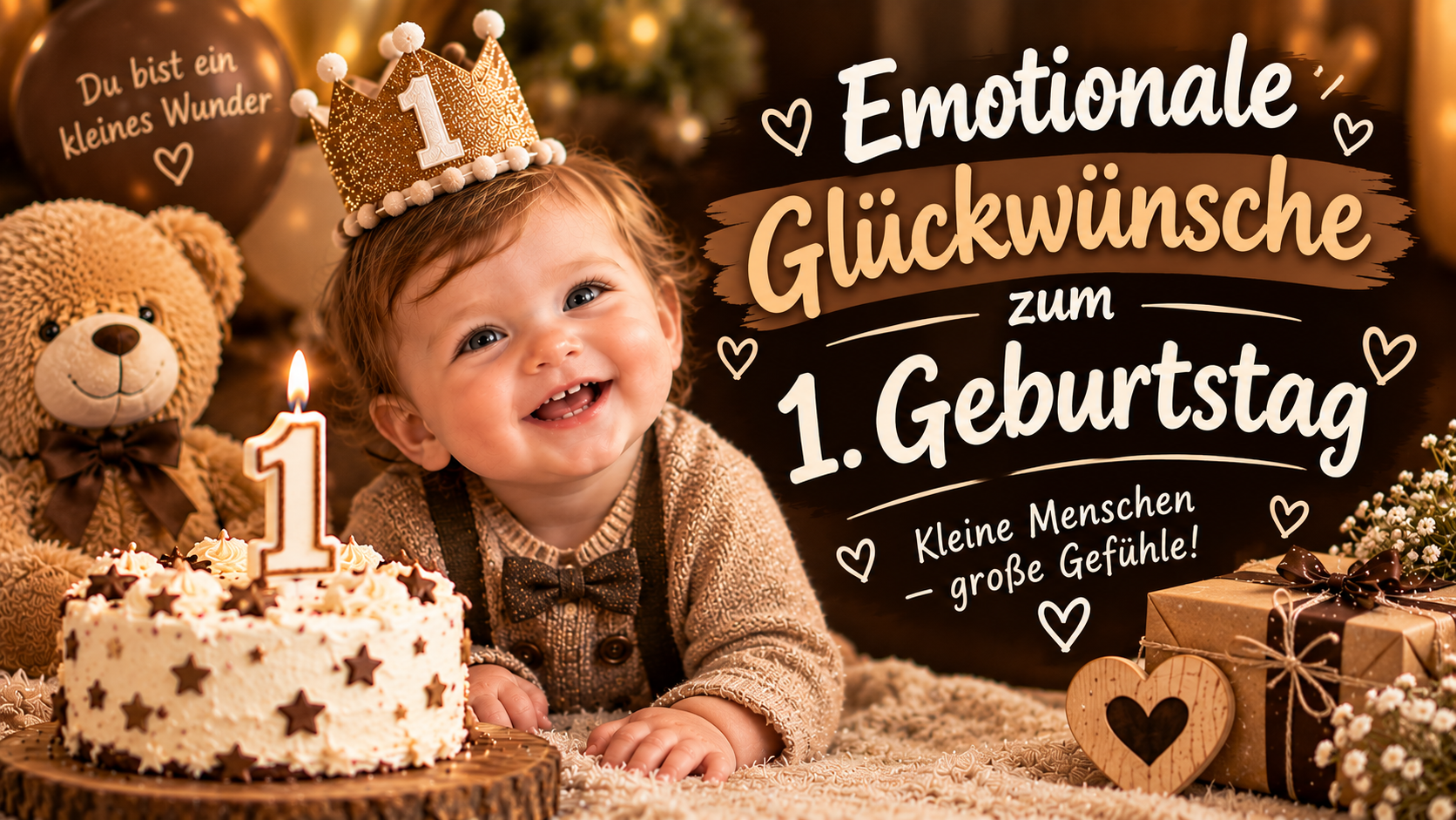 Emotionale Glückwünsche zum 1. Geburtstag