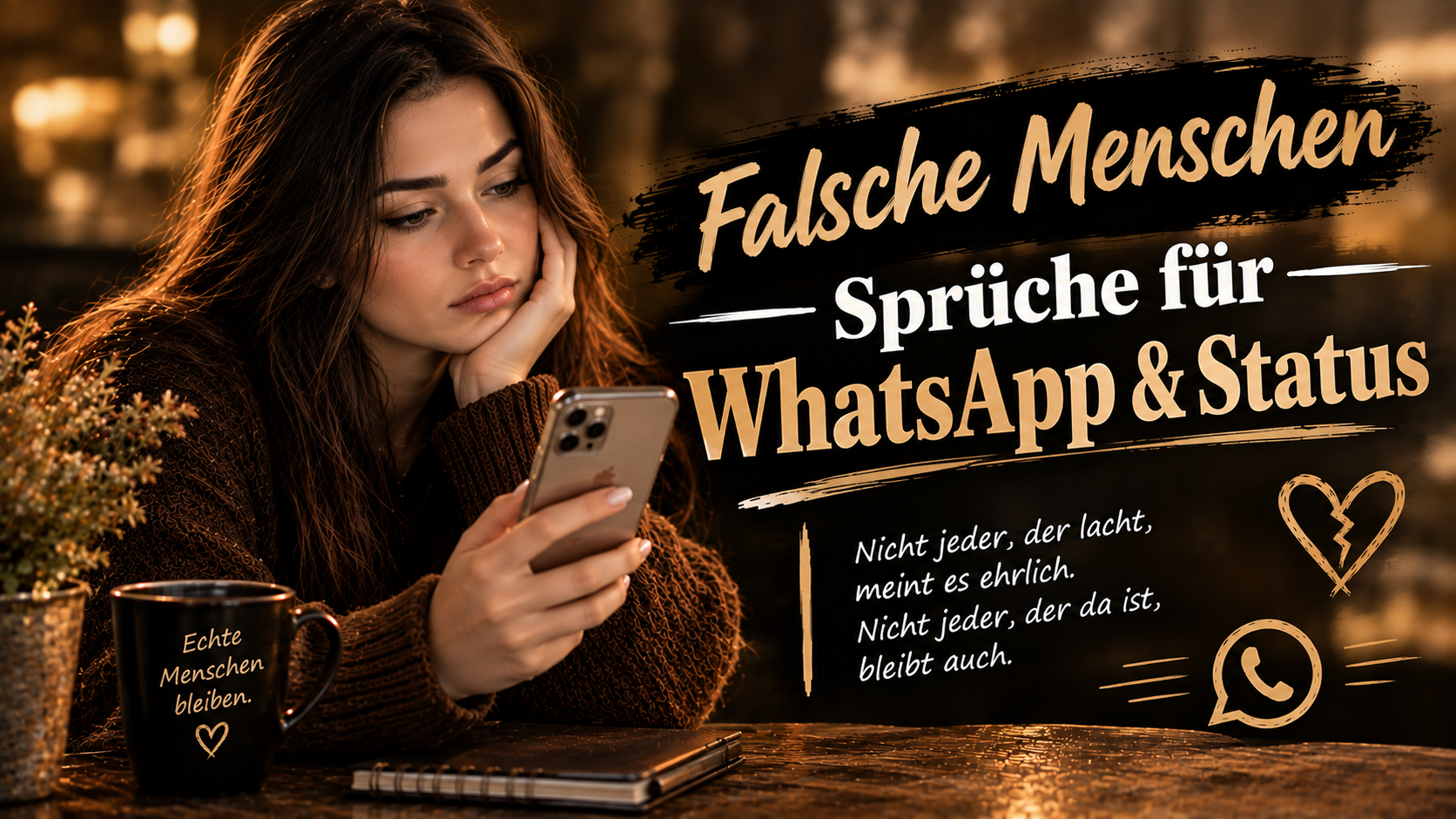 Falsche Menschen Sprüche für WhatsApp & Status