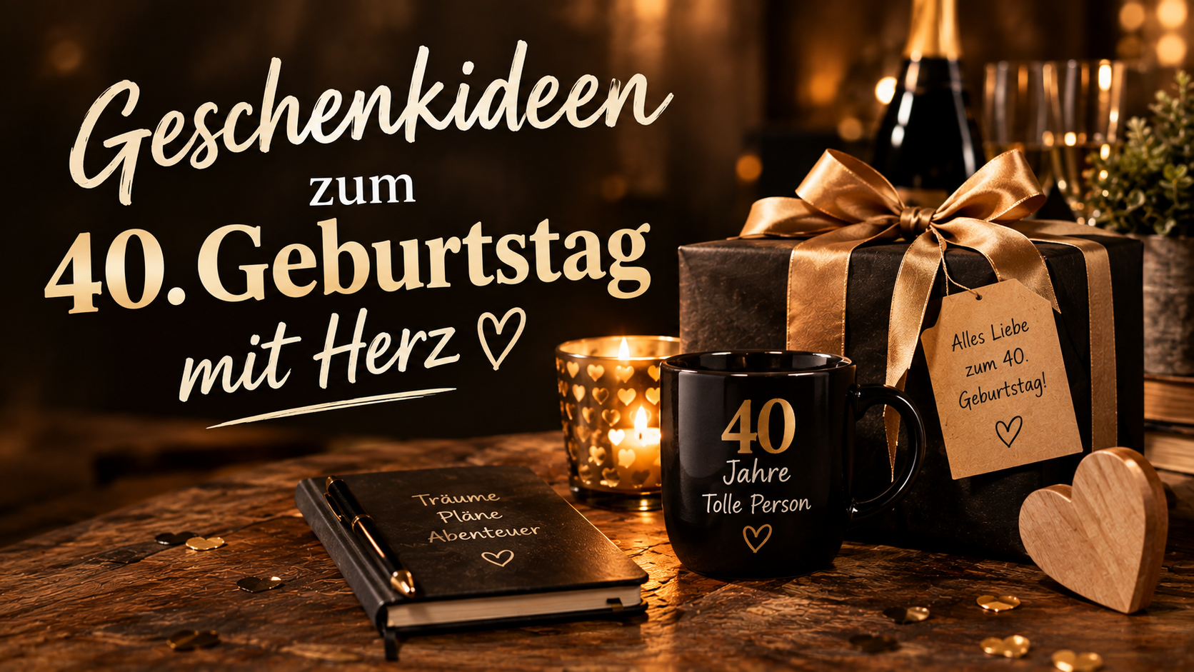 Geschenkideen zum 40. Geburtstag mit Herz