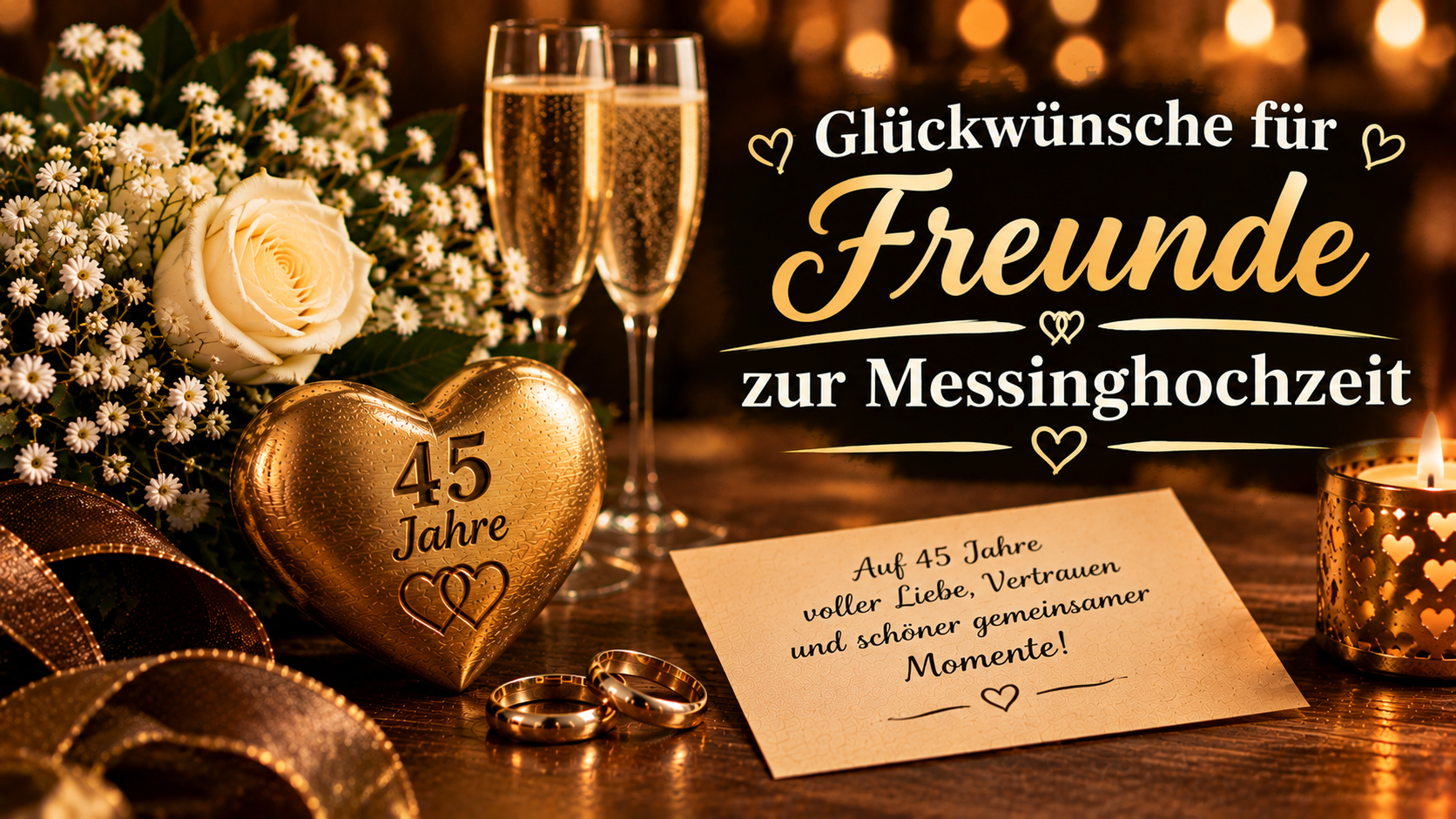 Glückwünsche für Freunde zur Messinghochzeit