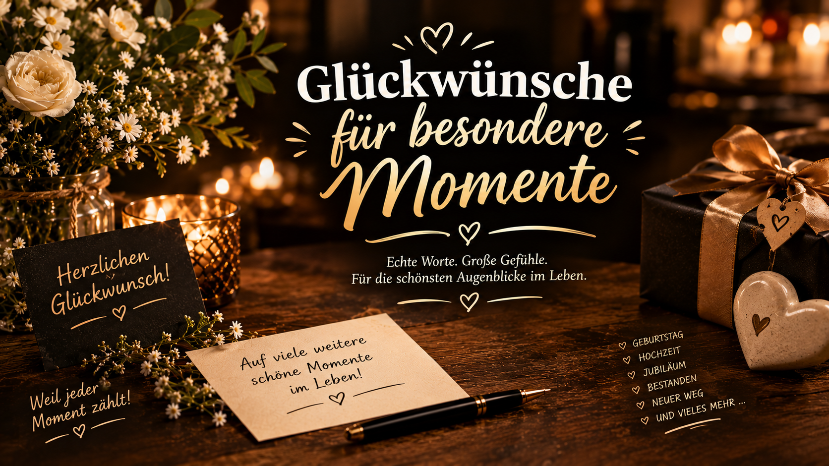 Glückwünsche für besondere Momente
