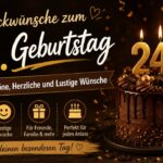Glückwünsche zum 24. Geburtstag – 150+ Schöne, Herzliche und Lustige Wünsche