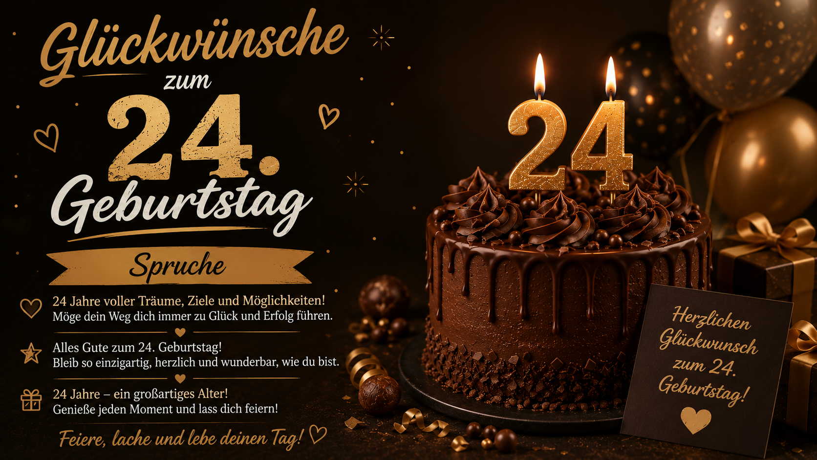 Glückwünsche zum 24. Geburtstag – Sprüche