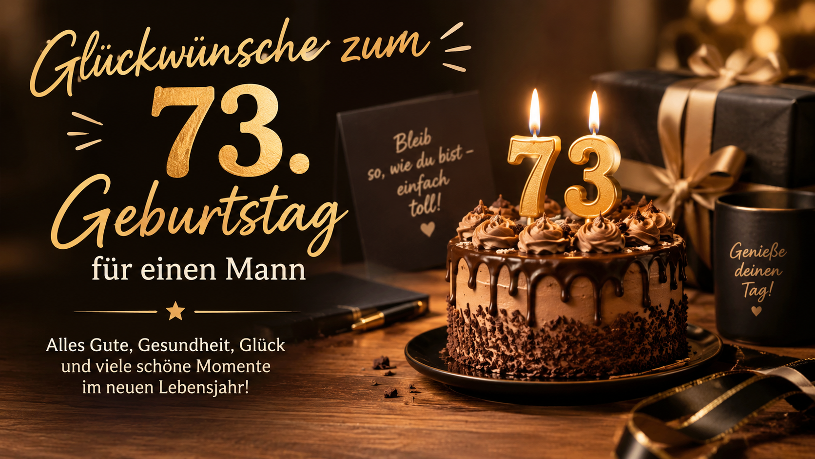 Glückwünsche zum 73. Geburtstag für einen Mann