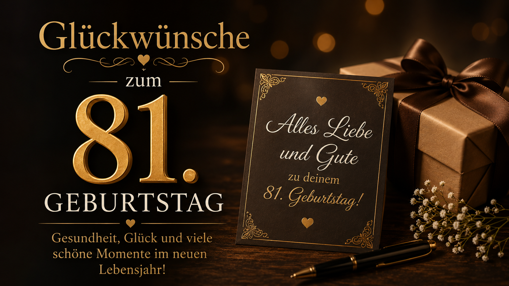 Glückwünsche zum 81. Geburtstag