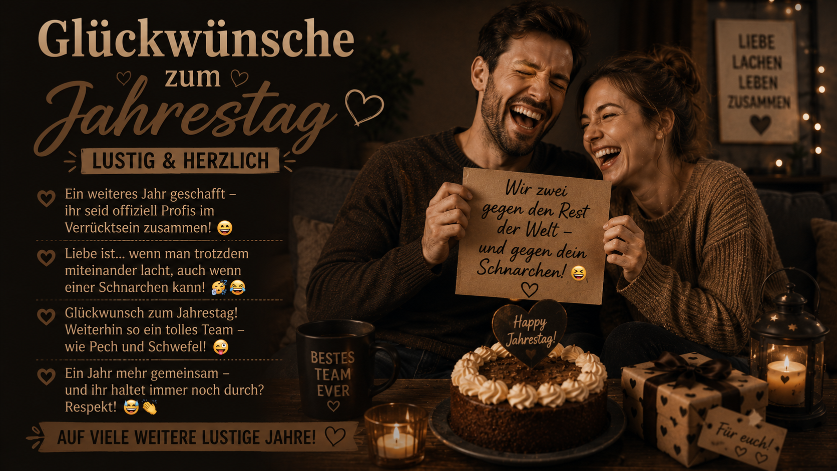 Glückwünsche zum Jahrestag lustig