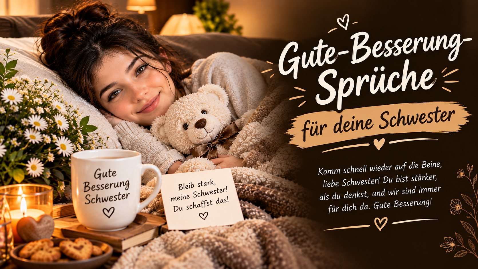 Gute-Besserung-Sprüche für deine Schwester