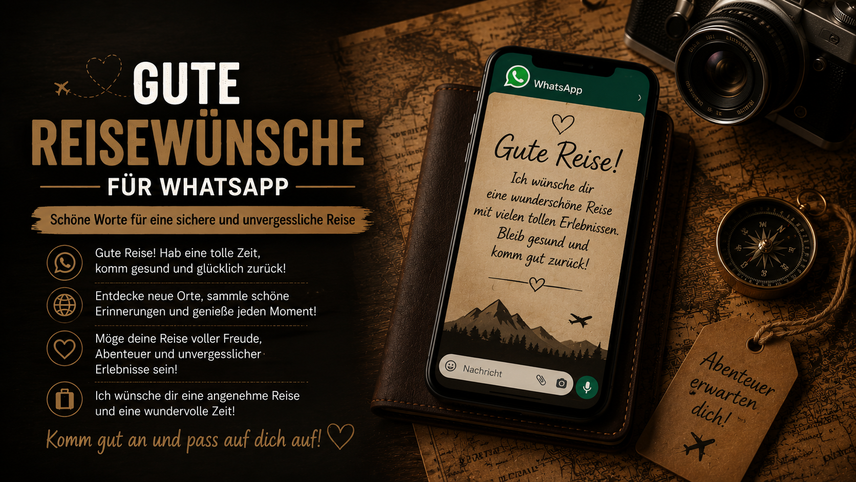 Gute Reisewünsche für WhatsApp