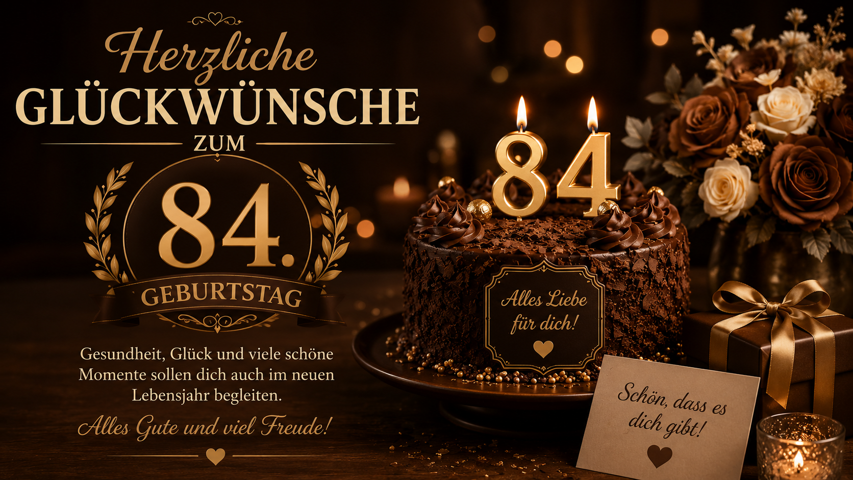 Herzliche Glückwünsche zum 84. Geburtstag