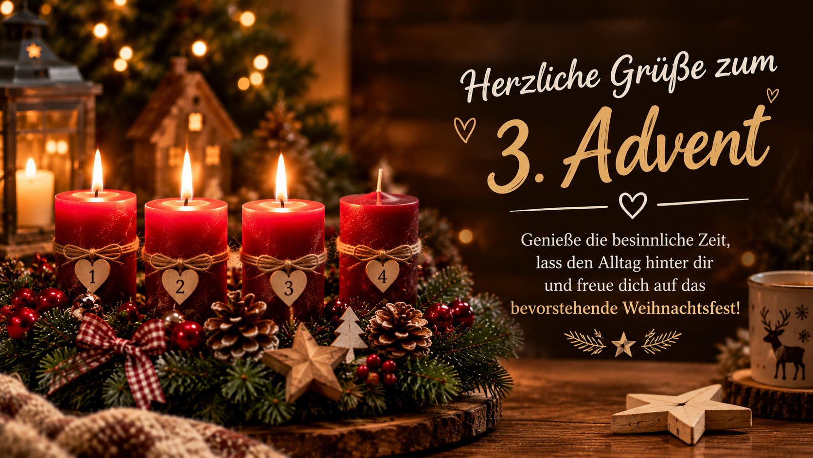Herzliche Grüße zum 3. Advent