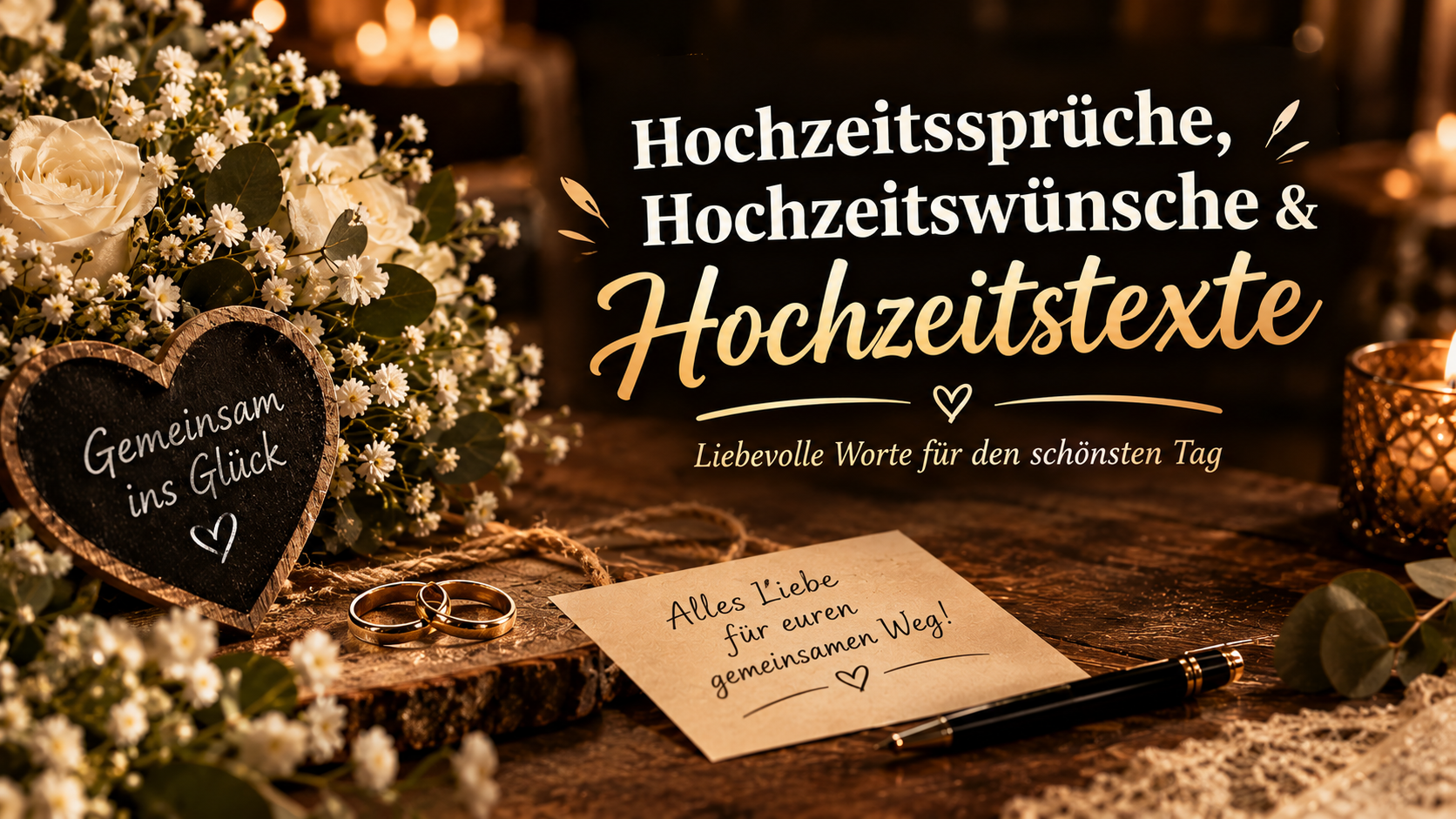 Hochzeitssprüche, Hochzeitswünsche & Hochzeitstexte