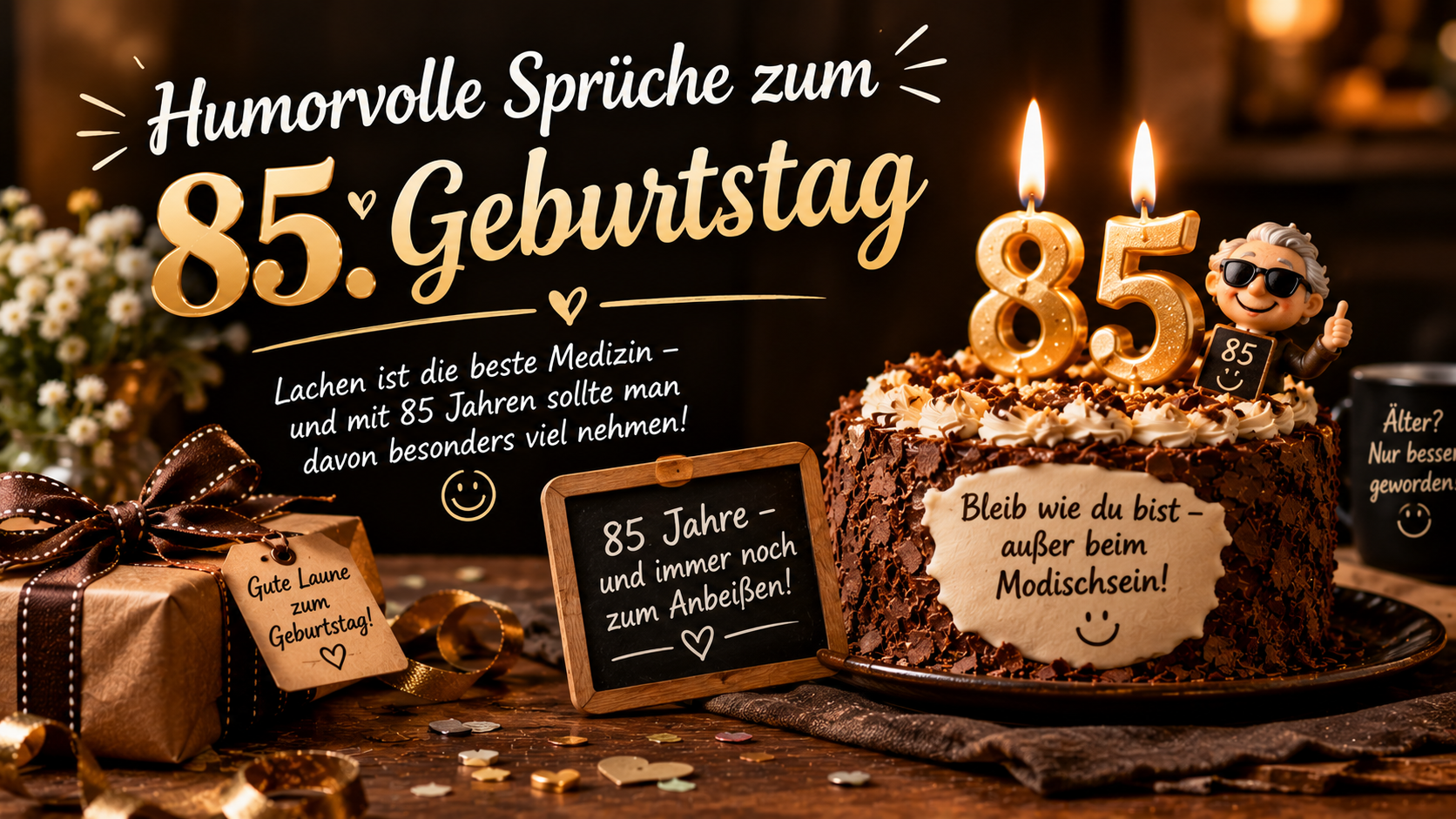 Humorvolle Sprüche zum 85. Geburtstag