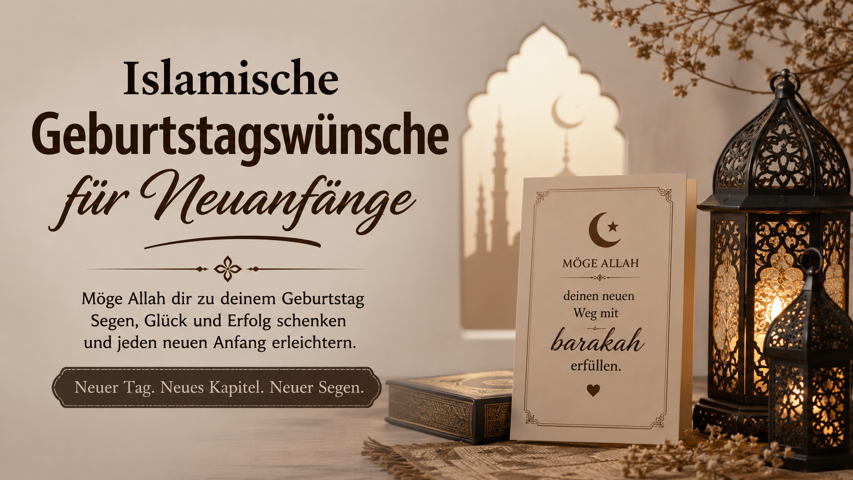 Islamische Geburtstagswünsche für Neuanfänge