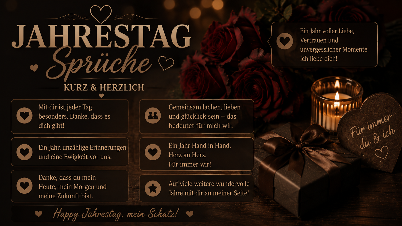 Jahrestag Sprüche kurz