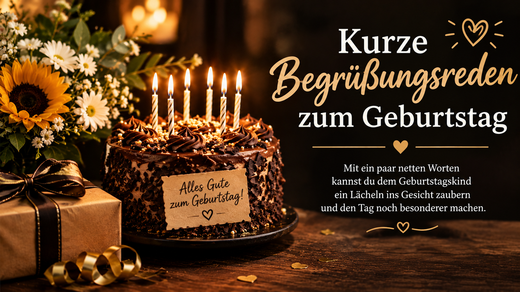 Kurze Begrüßungsreden zum Geburtstag
