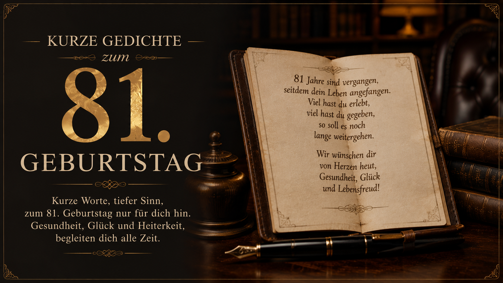 Kurze Gedichte zum 81. Geburtstag