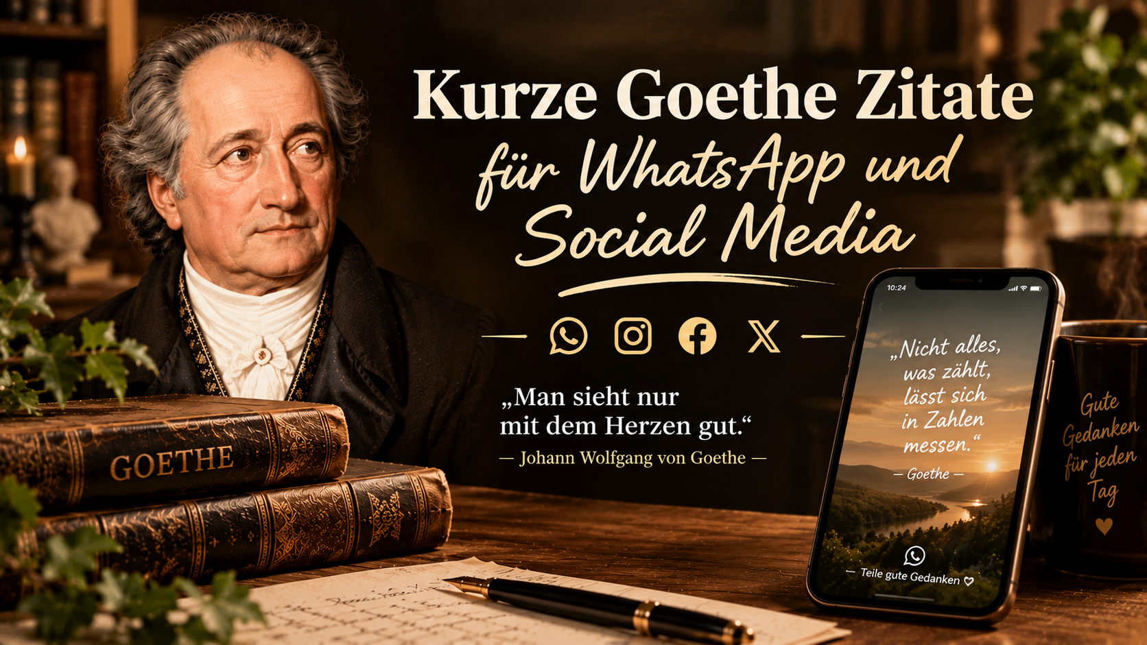 Kurze Goethe Zitate für WhatsApp und Social Media