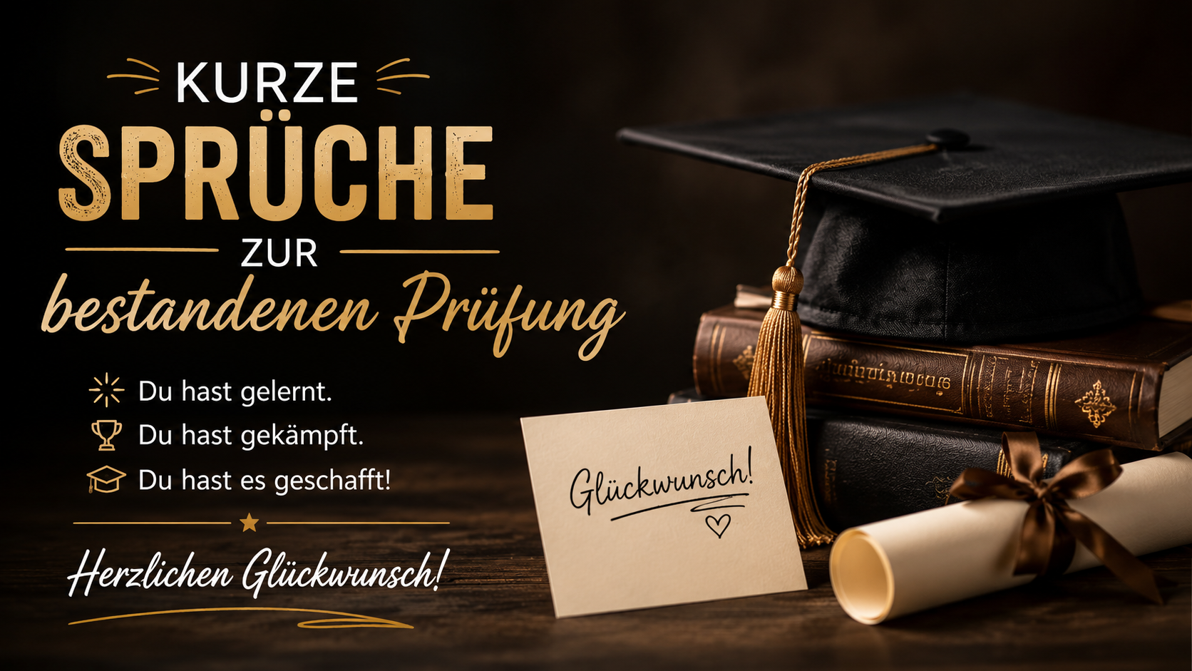 Kurze Sprüche zur bestandenen Prüfung