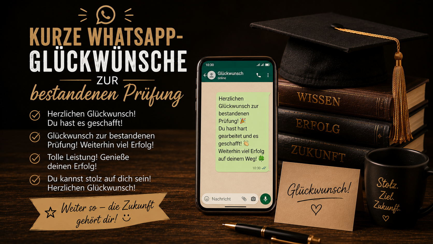 Kurze WhatsApp-Glückwünsche zur bestandenen Prüfung