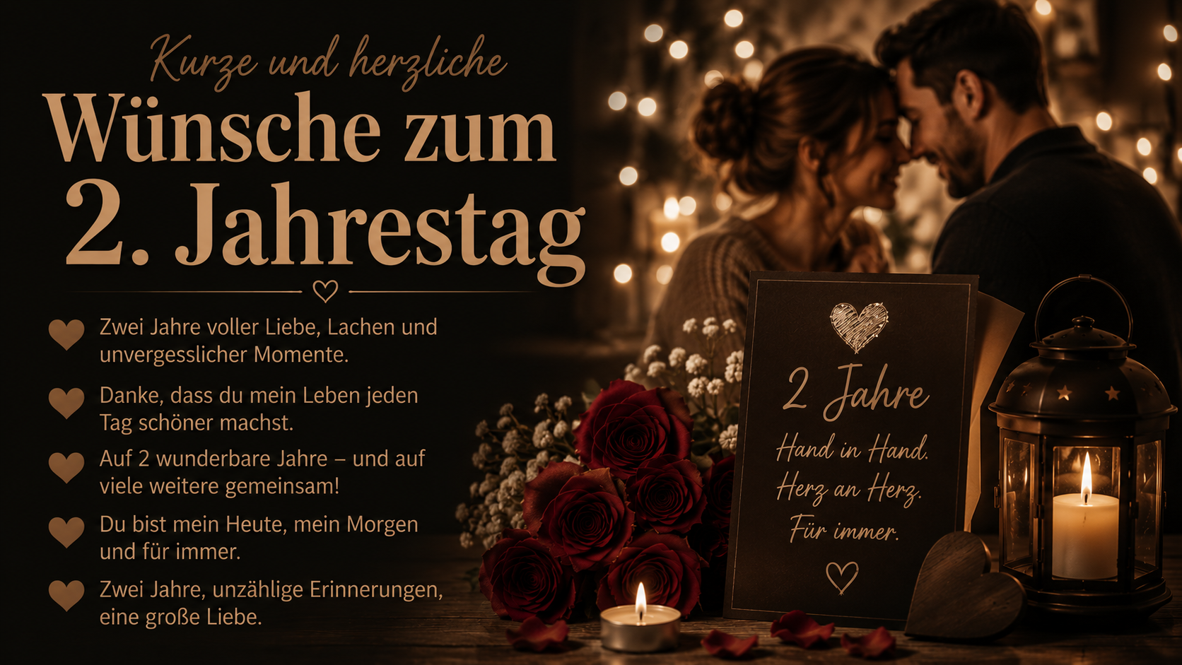 Kurze und herzliche Wünsche zum 2. Jahrestag
