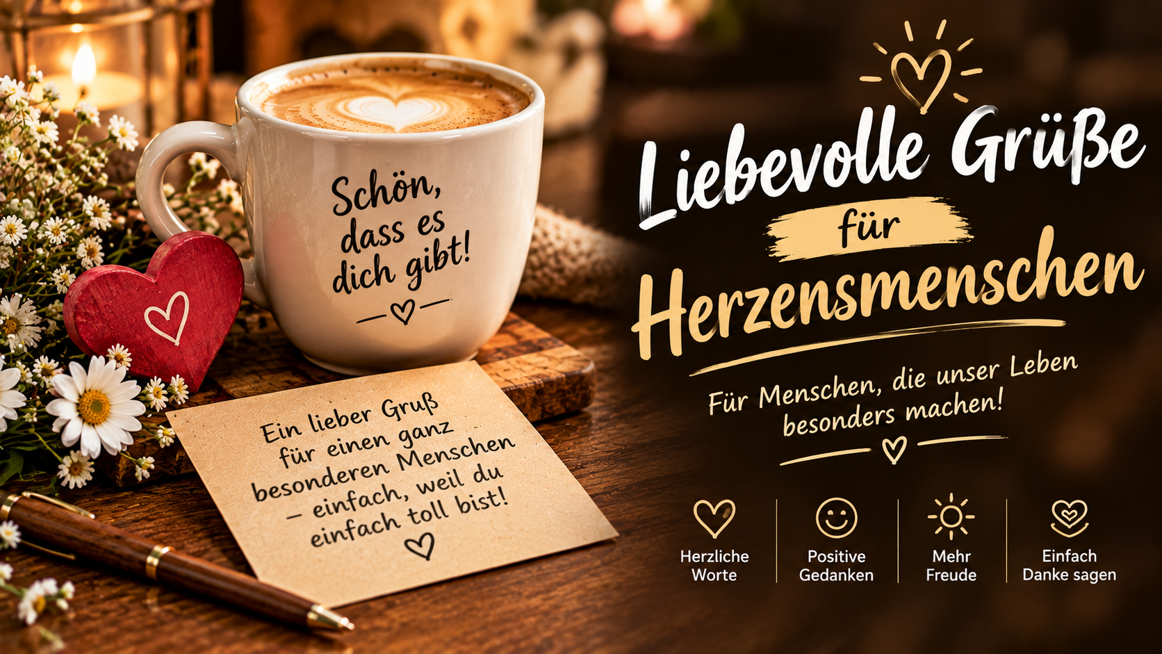 Liebevolle Grüße für Herzensmenschen